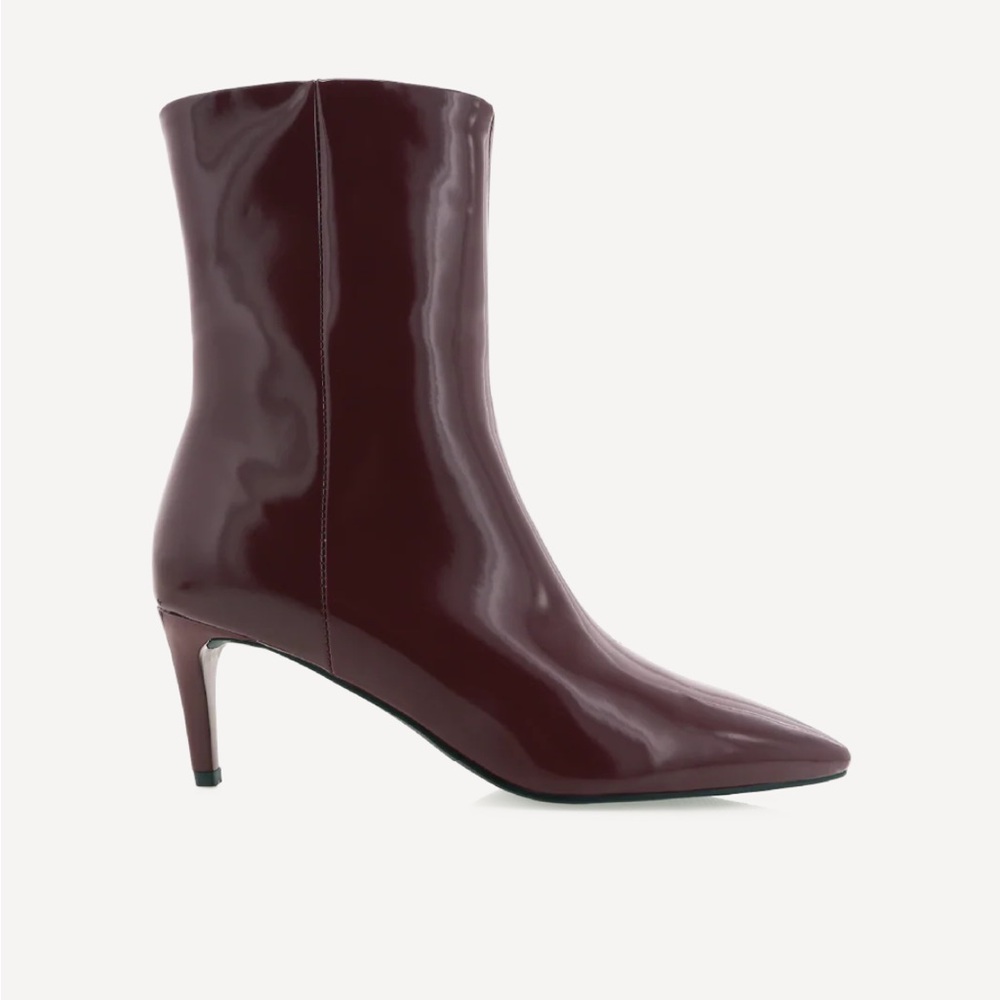 Billini Glossy Maroon Ankle Boots